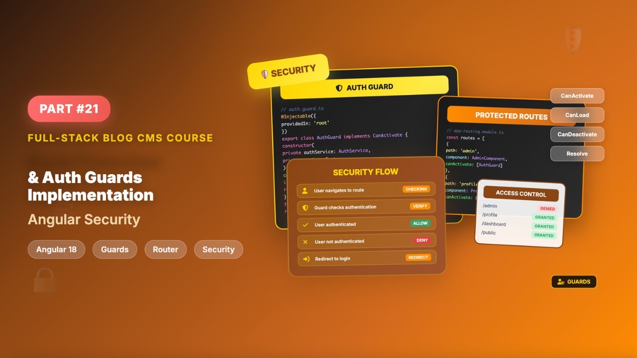 Route Protection & Auth Guards Implementation | Full-Stack Blog Course #21 - Angular Security